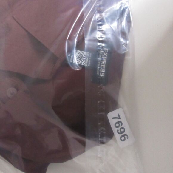 Express Boyfriend Portofino Top‎ XS Burgundy Relaxed Fit Conscious Edit - Picture 10 of 10